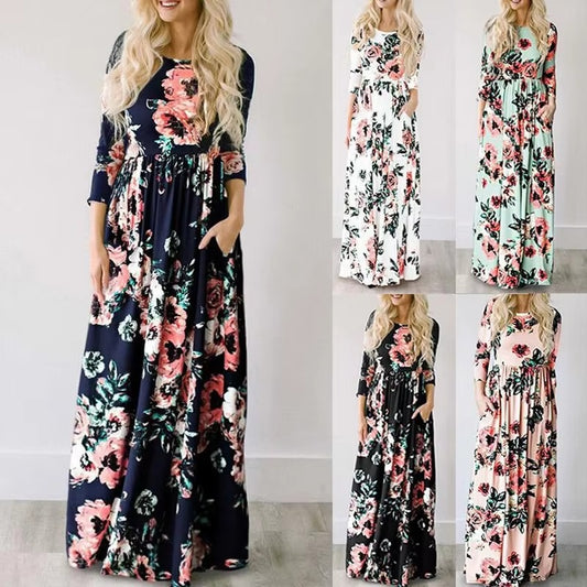 Jenna - Sukienka maxi w kwiaty