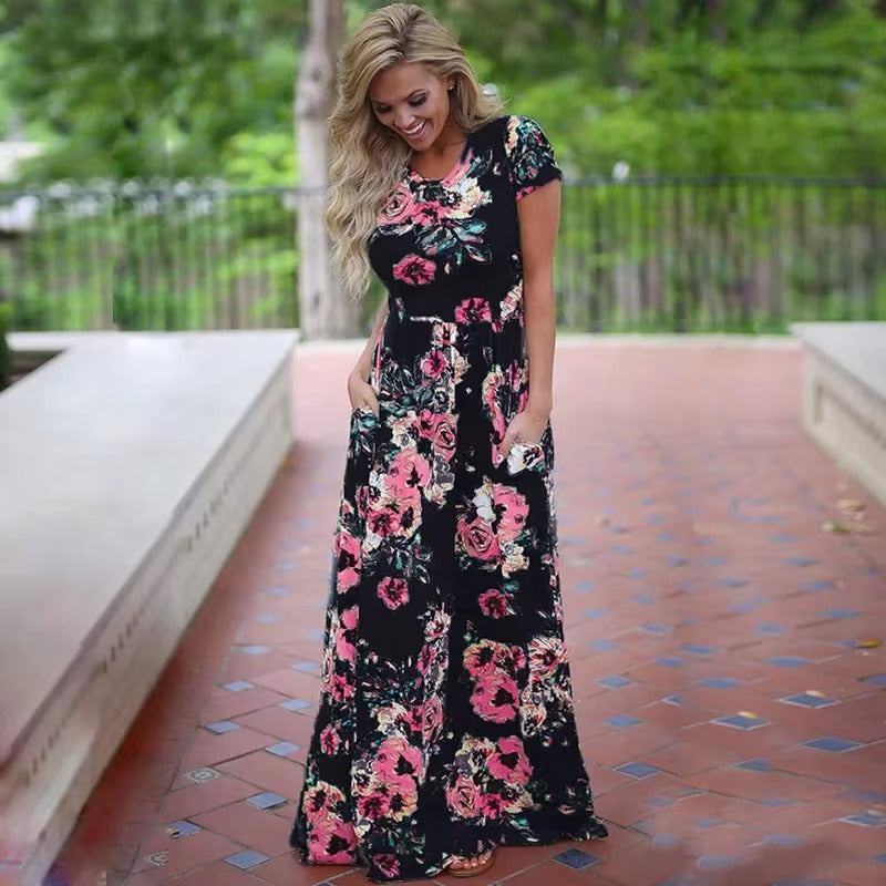 Jenna - Sukienka maxi w kwiaty