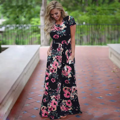 Jenna - Sukienka maxi w kwiaty