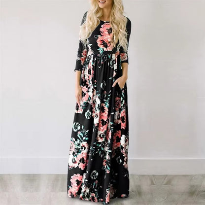 Jenna - Sukienka maxi w kwiaty
