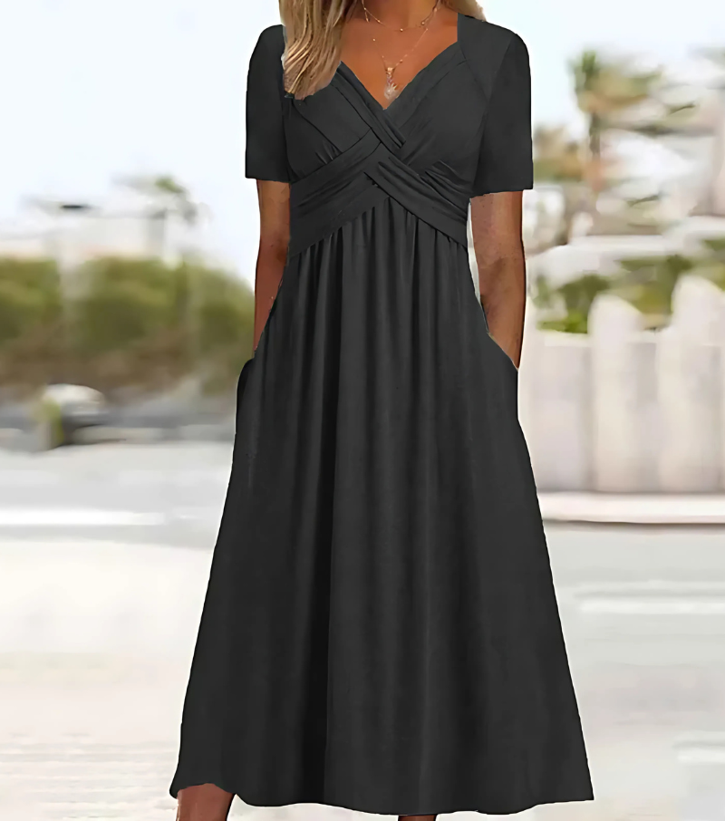 Meline - Kobieca sukienka maxi Flair