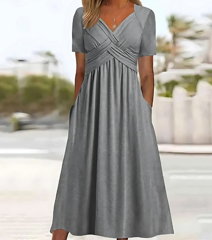 Meline - Kobieca sukienka maxi Flair