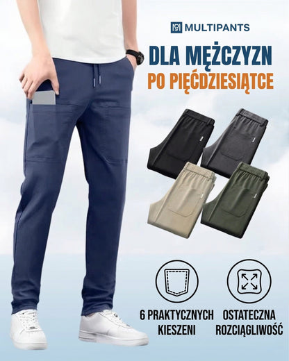 MultiPants – Wysokiej rozciągliwości, wielofunkcyjne, trwałe spodnie typu cargo