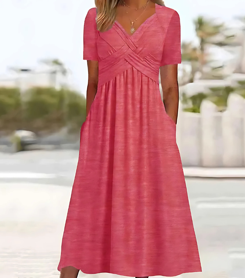 Meline - Kobieca sukienka maxi Flair