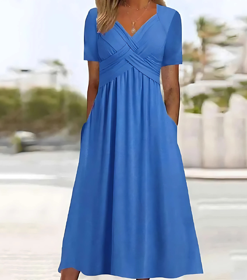 Meline - Kobieca sukienka maxi Flair