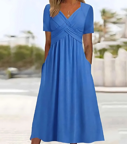 Meline - Kobieca sukienka maxi Flair