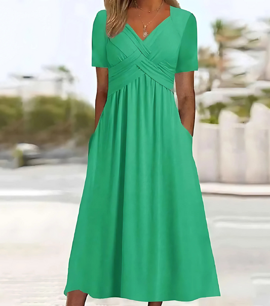 Meline - Kobieca sukienka maxi Flair