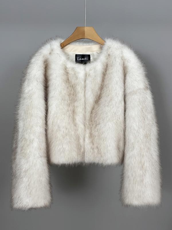 Larian - Jednolita kurtka ze sztucznego futra 
