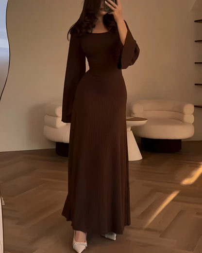 Monice - Elegancka dzianinowa sukienka maxi