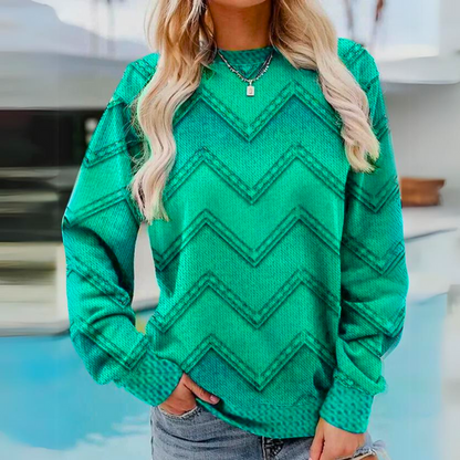 PAULIEN - Przytulny sweter w geometryczne wzory 