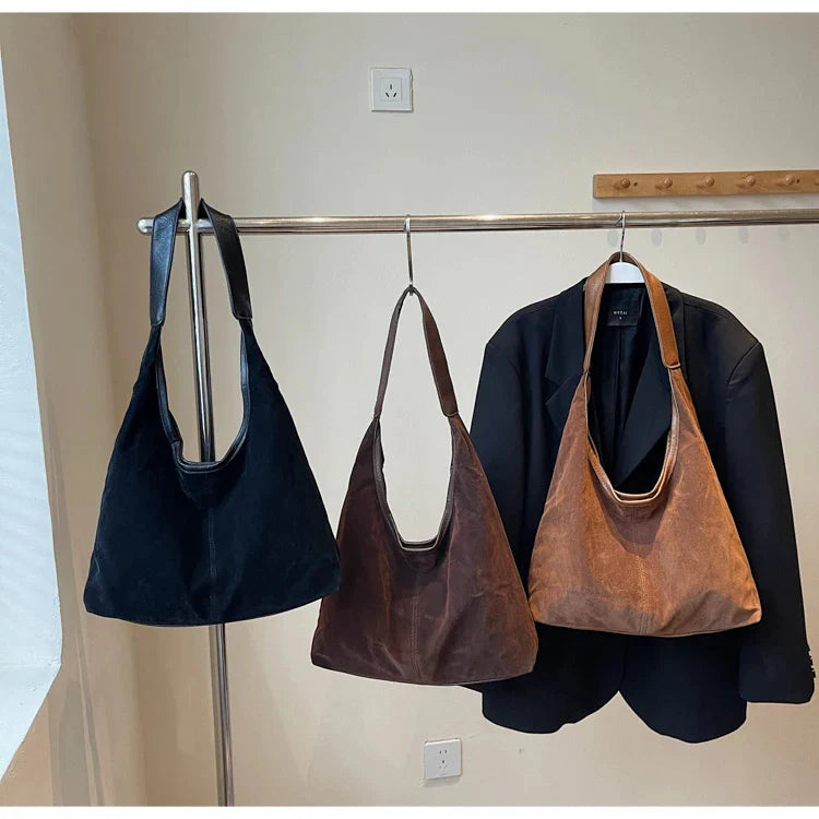 Modna torebka z zamszu