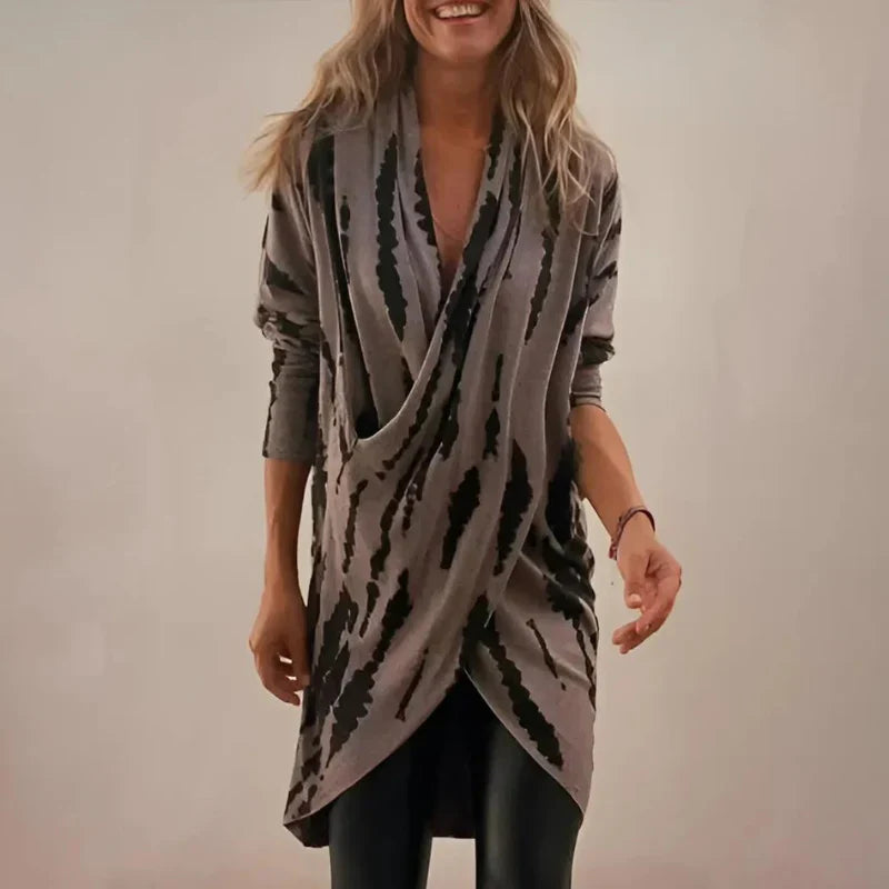 ELTRA - Elegancka tunika z dekoltem w serek