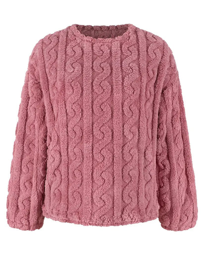 Strzeżymira - Fuzzy Casual Set ze Swetrem i Spodnie