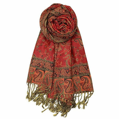Luna-2025 Haftowany szal z kaszmiru Pashmina – ciepły, stylowy i elegancki